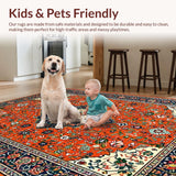 Vintage Floral Medallion Motif(Red)