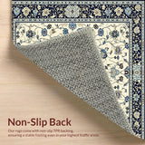 Abstract Floral Geometric in Beige and Navy(Ivory)