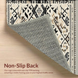 Handcrafted Boho Runner With Ethnic Geometric Diamond(Beige)