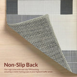 Modern Rustic Shag with Geometric Elements(Black)