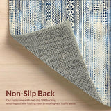 Modern Beige & Indigo Fusion Contemporary Style(Blue)