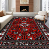 Classic Vintage Lattice Floral Composition(Red)