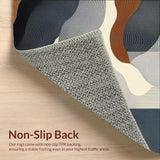 Modern Black and Taupe Abstract Area(Gray)