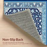 Retro Floral Print Elegance(Blue)