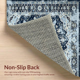 Navy Toned Vintage Floral Motif(Blue)