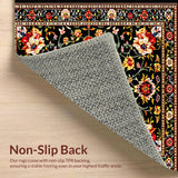 Distressed Vintage Flower Motif(Black)