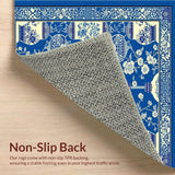 Luxurious Classic Symmetrical Floral Motif(Blue)