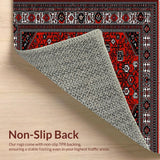 Classic Vintage Lattice Floral Composition(Red)