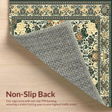 Geometric Floral Area for Wooden Stairs(Beige)