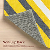 Modern Striped Yellow Grey Bathroom Quick Dry(Yellow)