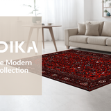 Rustic Oriental Tiled Patterned Aesthetic(Red)