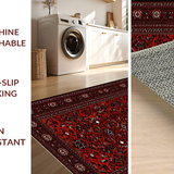 Rustic Oriental Tiled Patterned Aesthetic(Red)