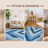 Vibrant Coastal Inspired Geometric Motif(Blue)