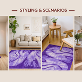 Chic Purple Abstract Motif(Purple)
