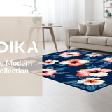 Chic Hibiscus Patterned Design(Blue)