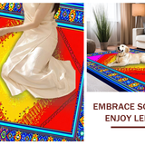 Exuberant Peaceful Vibe Tapestry(Red)