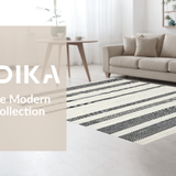 Minimalist Cream and Black Stripes(Black)