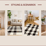 Checkered Minimalist Home Office Easy Clean(Beige)