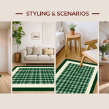 Sophisticated Cream and Gray Plaid(Green)