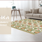 Rustic Vintage Floral Botanical Non Shedding(White)