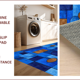 Chic Multi Hued Contemporary Design(Blue)