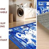 Charming Blue and Beige Medallion Style(Blue)