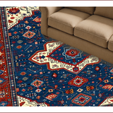 Elegant Blue Toned Geometric Elegance(Red)