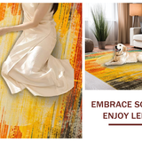 Artistic Abstract Round(Yellow)