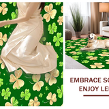 Whimsical Clover Patterned Welcome Mat(Green)