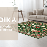 Sophisticated Geometric Floral Fusion(Green)
