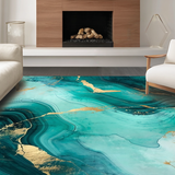 Striking Gold and Aqua Motif(Green)