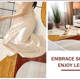 Modern Beige Hallway Runner(Beige)