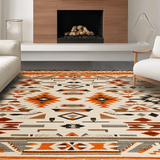 Artful Distressed Geometric Composition(Beige)
