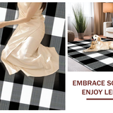 Trendy Black and White Diagonal Layout(Black)