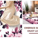 Artistic Garden Inspired Bath Mat(Pink)
