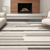 Artful Earthy Abstract Stripes(Beige)