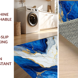 Luxurious Blue and Gold Abstract(Blue)