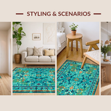 Artful Non Slip Round Surface(Blue)