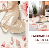 Vibrant Shabby Chic Bloom Motif(Ivory)