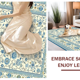 Rustic Blue Tiled Design(Beige)