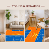 Vibrant Orange Court Theme(Blue)