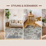 Luxurious Earth Tone Medallion Design(Gray)