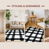 Rustic Black and White Lattice(Black)