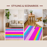 Adorable Fuzzy Rainbow Vibe(Pink)