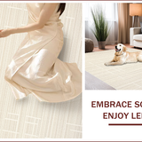 Elegant Neutral Geometric Weave(Beige)