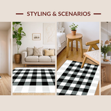 Rustic Black and White Check(Black)
