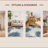 Elegant Tropical Leaf Motif(Blue)