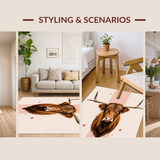 Contemporary Cozy Cow Graphic(Brown)