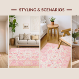 Chic Light Pink Floral Accents(Pink)