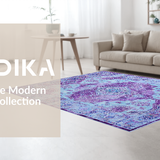 Artful Distressed Symmetrical Elements(Blue)